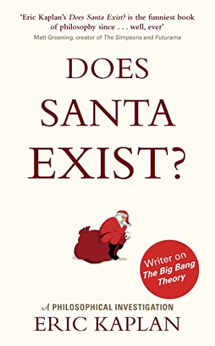 Book cover with large text “Does Santa Exist?” and a cartoon Santa.