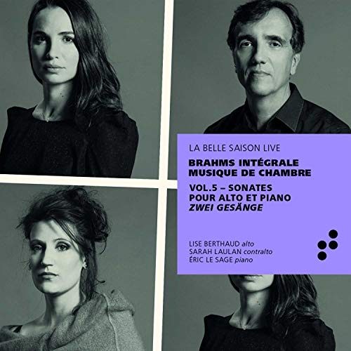 A CD cover featuring three black and white portraits and a purple text box.