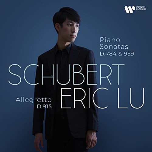 CD cover featuring pianist Eric Lu and text “Schubert Piano Sonatas.”