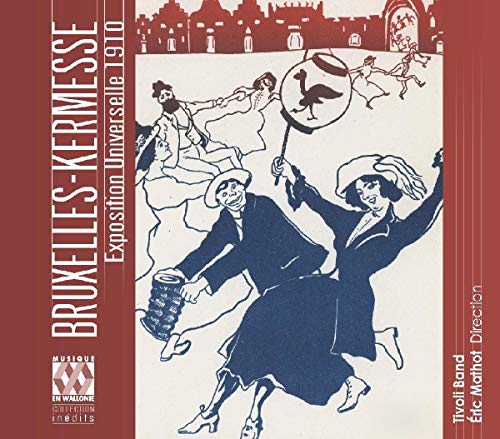 CD cover with vintage illustration of people at a fair.