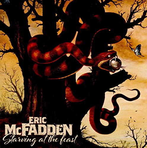 CD cover: a large red snake coiled around a dead tree with a butterfly.