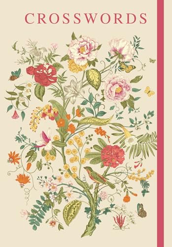 Book cover with floral botanical illustration and the title "Crosswords".