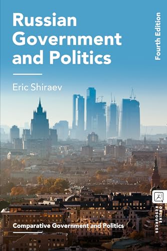 Book cover for “Russian Government and Politics” with a city skyline.