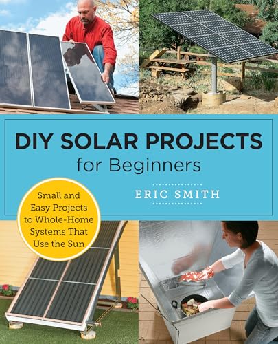 Book cover showing solar panel installation and DIY projects.