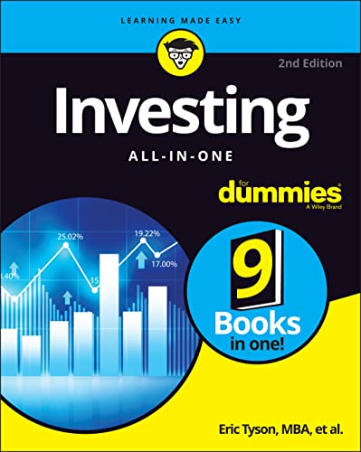 Book cover: "Investing All-in-One For Dummies," 2nd Edition, with charts.