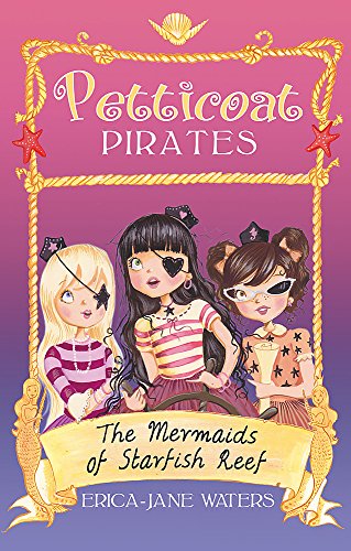 Book cover: three young girls with pirate accessories and mermaid tails.