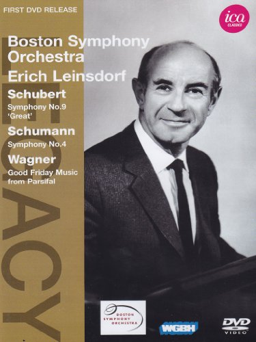 DVD cover featuring conductor Erich Leinsdorf with text listing composers.