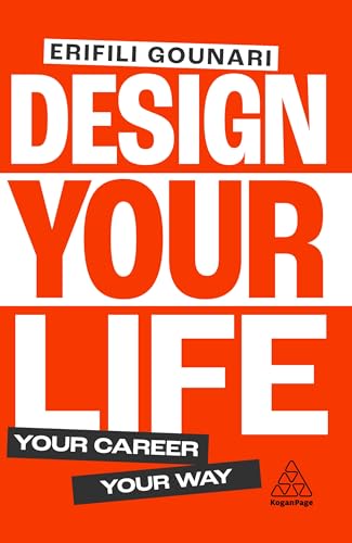 Book cover: "Design Your Life" with large red and white text.
