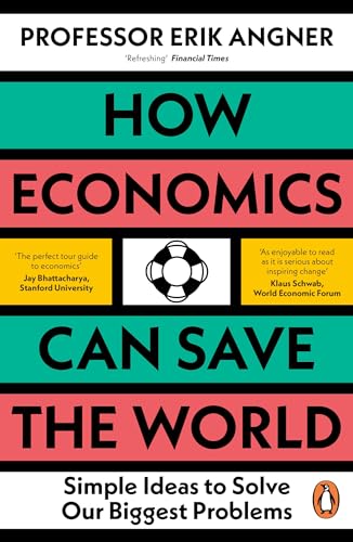 Book cover: “How Economics Can Save The World” with abstract circular design.