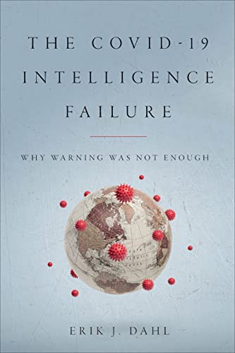 Book cover: "The COVID-19 Intelligence Failure" with a virus-covered globe.