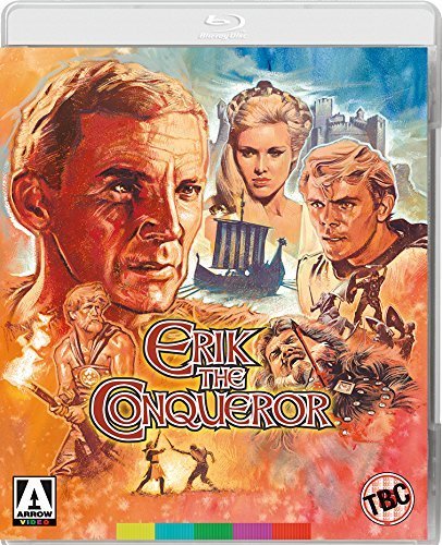 "Erik The Conqueror Blu-ray disc in a blue plastic case with title and cover art."