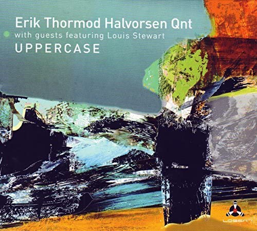 CD cover for Erik Thormod Halvorsen’s “Uppercase” with abstract landscape art.