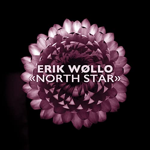 Close-up of a purple dahlia flower with album title text overlayed.