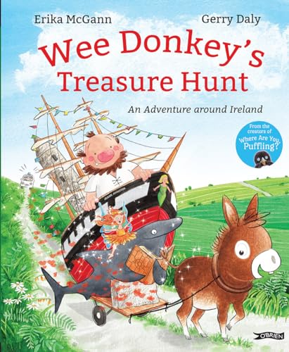 Children’s book cover featuring a donkey pulling a ship with characters.