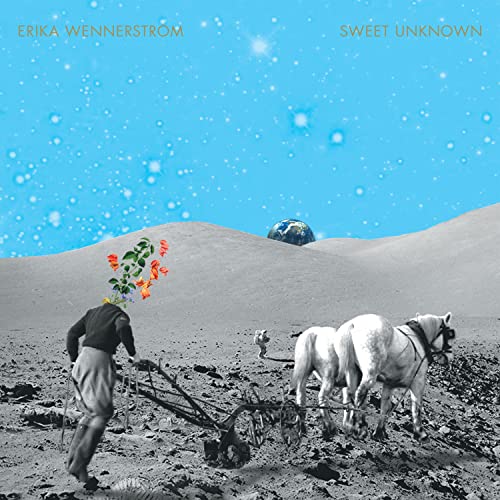CD cover: figure with flowers for a head, horses, and Earth in sky.