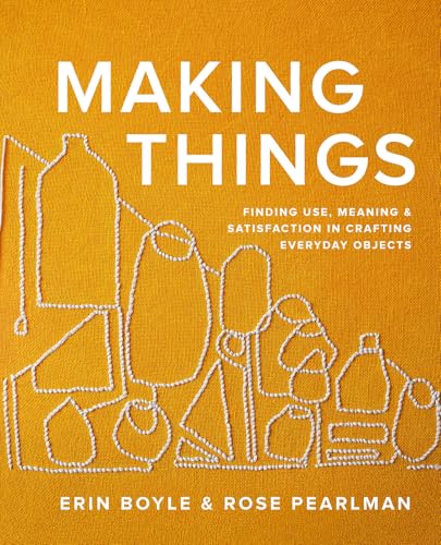 Orange book cover with stitched illustrations and the title "Making Things.