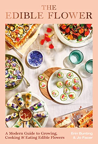 Book cover featuring colorful dishes garnished with edible flowers.