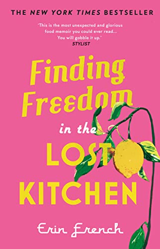 Book cover: “Finding Freedom in the Lost Kitchen” with lemon branch.