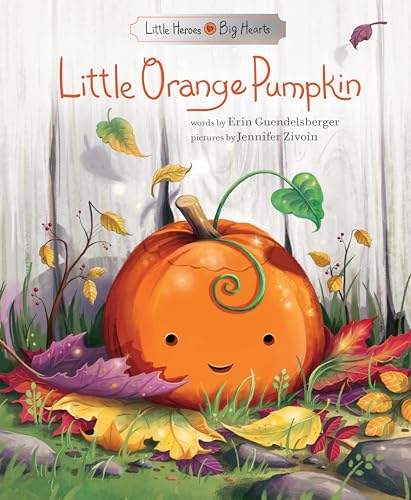 Book cover featuring a smiling, orange pumpkin surrounded by autumn leaves.