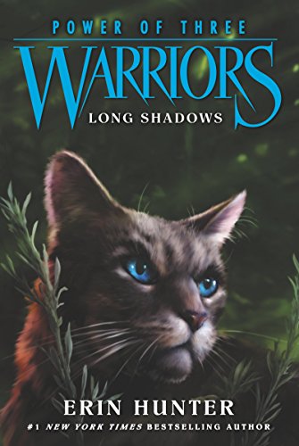 Book cover featuring a gray cat with bright blue eyes, foliage framing it.