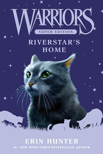 Book cover featuring a grey cat against a starry purple background with silhouettes below.