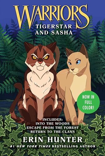 Book cover featuring two illustrated cats against a forest background.