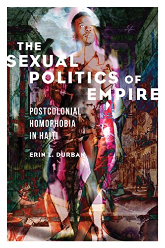 Book cover with distorted image of a man and bold title text.