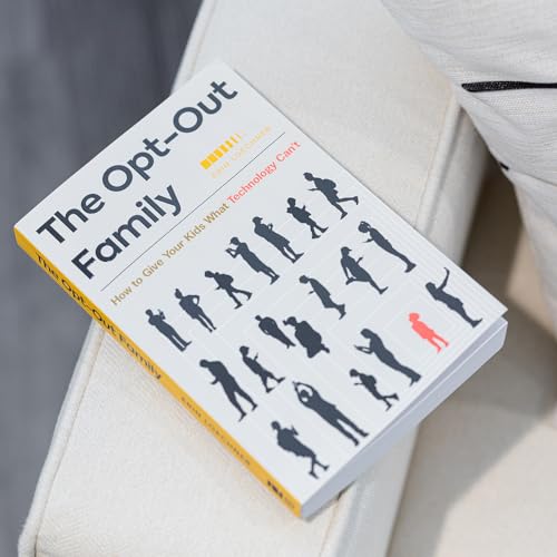 Book cover titled The Opt-Out Family showing silhouettes of people looking at phones.