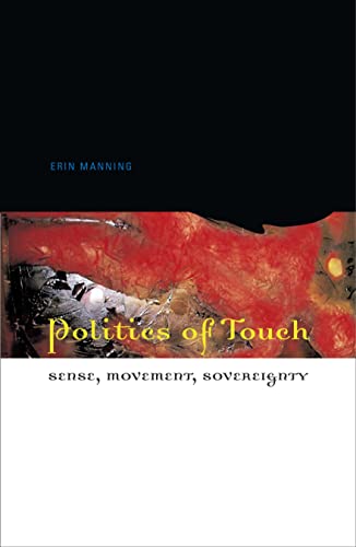 Book cover: "Politics of Touch: Sense" with abstract red and black imagery.