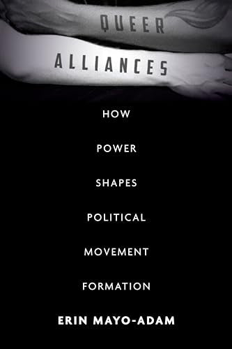 Book cover: "Queer Alliances" with tattooed arms and stark white text.