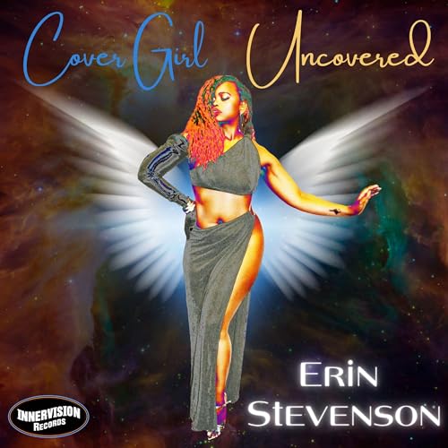 CD cover featuring a woman with wings against a cosmic background.