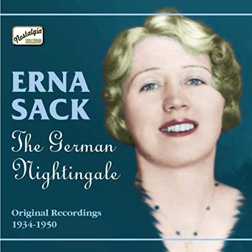 CD cover featuring a portrait of Erna Sack with the title The German Nightingale.