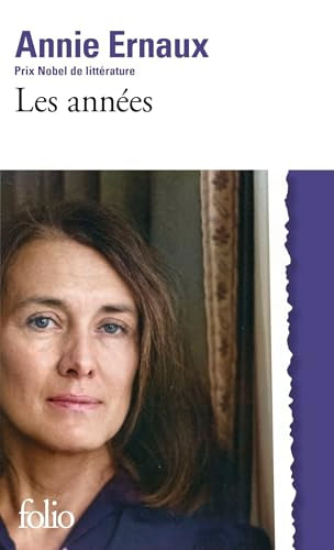Book cover featuring a portrait of Annie Ernaux, Nobel laureate in Literature.
