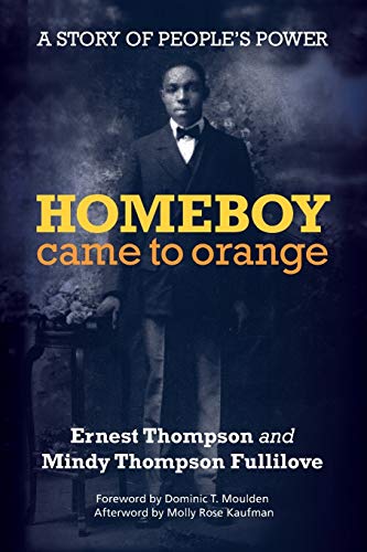 Book cover: portrait of a young Black man in a suit, titled “Homeboy Came to Orange.”