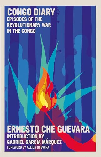 Book cover: “Congo Diary” by Che Guevara, featuring flames and abstract foliage.