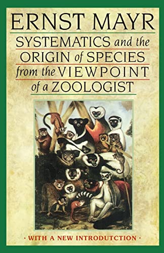 Book cover: "Systematics and the Origin of Species" with lemur illustration.