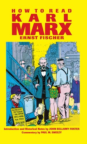 Book cover: "How to Read Karl Marx" with illustration of Marx and city scene.