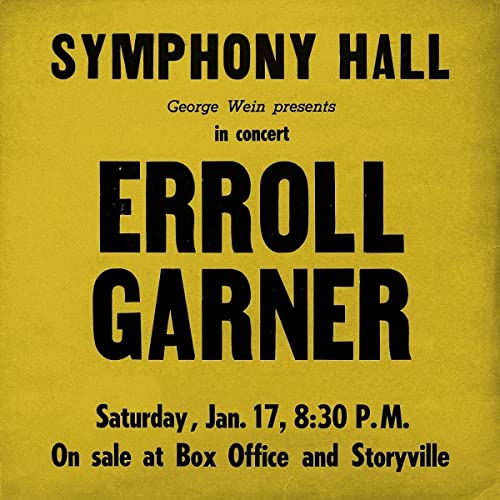 Yellow album cover featuring bold text: "Erroll Garner" and "Symphony Hall".