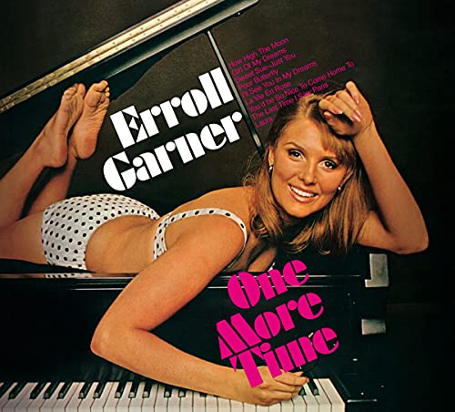 CD cover: woman in polka dots reclining on a piano, "One More Time".