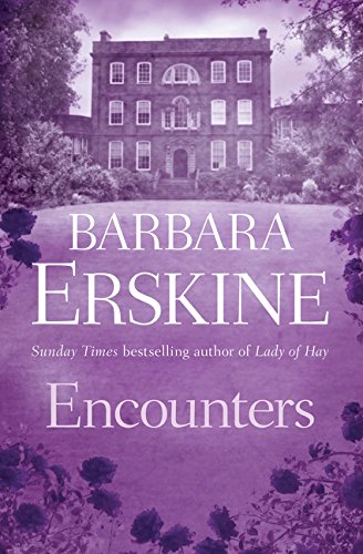 Book cover: large manor house with purple floral accents, titled "Encounters.