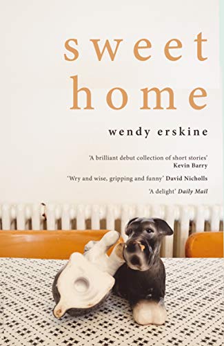Book cover for Sweet Home by Wendy Erskine featuring a ceramic dog figurine.