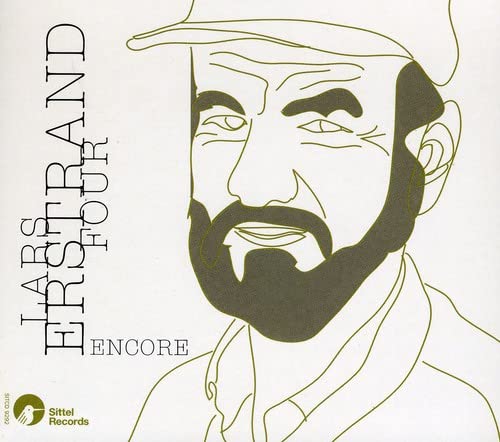 CD cover with a line-art portrait of a bearded man in a hat.