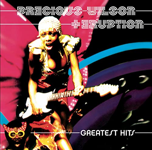 CD cover for Precious Wilson’s “Eruption - Greatest Hits” featuring a guitarist.
