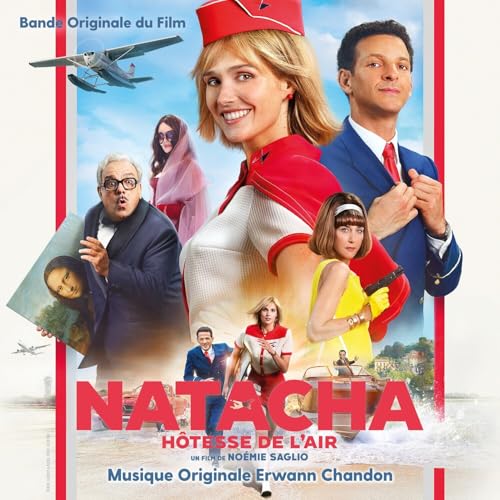 CD cover for “Natacha,” featuring actors in airline and travel settings.