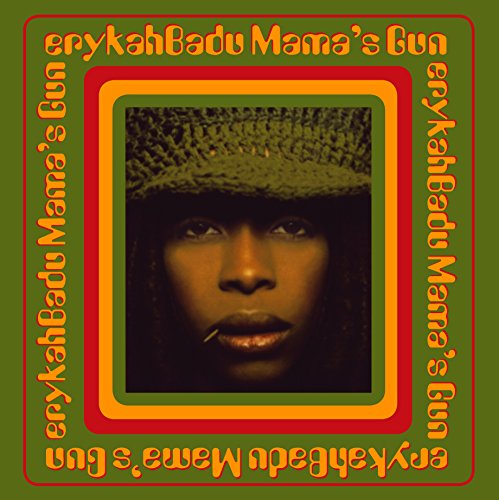 Album cover for Erykah Badu’s “Mama’s Gun” featuring a portrait of the artist.