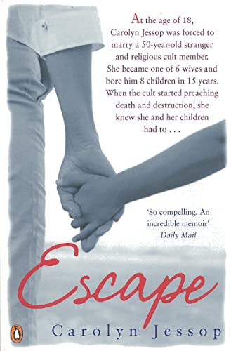 Book cover for "Escape" by Carolyn Jessop, showing clasped hands.