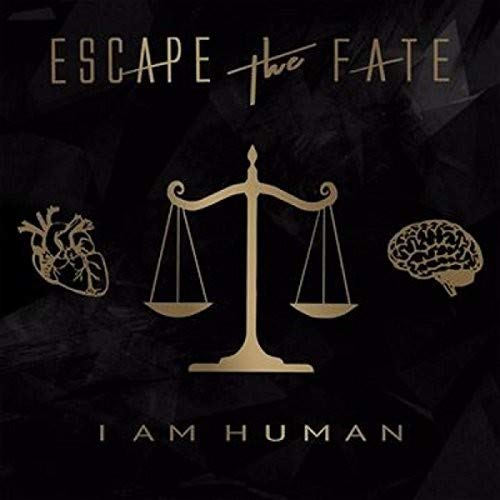 Escape The Fate “I Am Human” album cover with scales and organs.