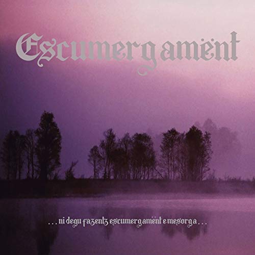 CD cover with purple sky, silhouetted trees, and ornate band name.