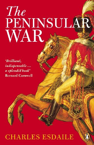 Book cover with a soldier in red uniform on a horse against red background.