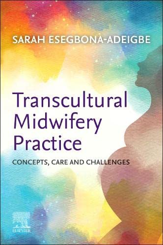 Book cover: “Transcultural Midwifery Practice” with colorful, blurred silhouettes.